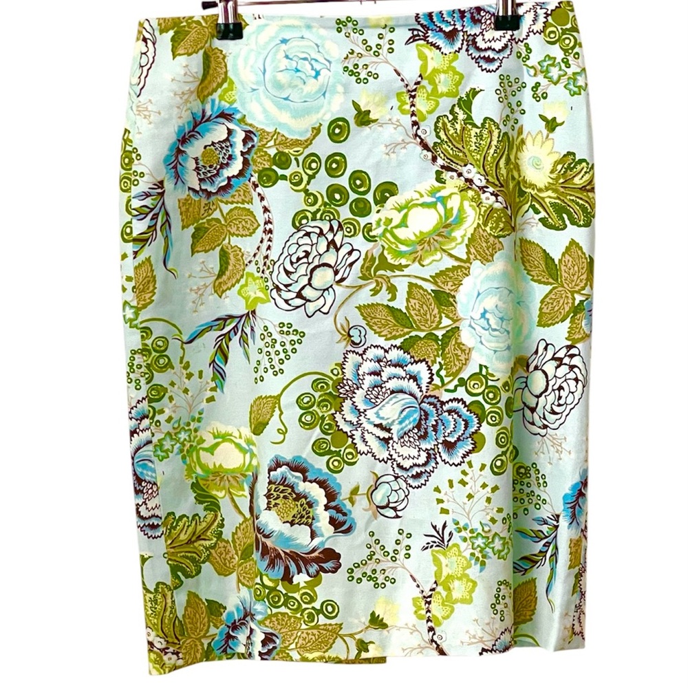 Talbots floral pencil skirt